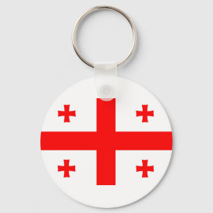 Llavero símbolo largo de la bandera del país de georgia