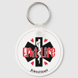Llavero Símbolo médico personalizado de la vida de EMT
