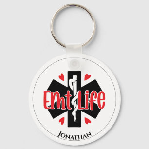 Llavero Símbolo médico personalizado de la vida de EMT