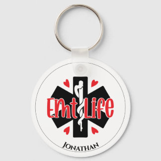 Llavero Símbolo médico personalizado de la vida de EMT