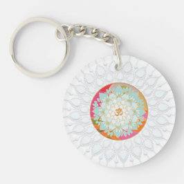 Llavero Símbolo OM color Lotus Flor Mandala Chakra