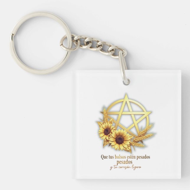 Llavero Símbolo sagrado de Abundancia y Prosperidad (Frente)