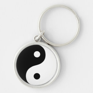 Llavero Símbolo taoísta Yin Yang en blanco y negro