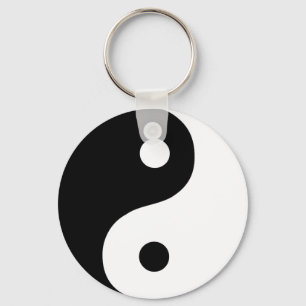 Llavero Símbolo taoísta Yin Yang en blanco y negro