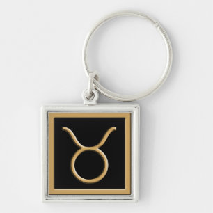 Llavero Símbolo Tauro Gold Diseño Keychain Premium