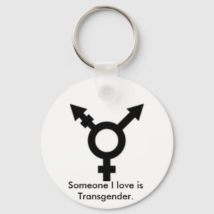 Llavero símbolo trans, alguien que amo es transgénero.