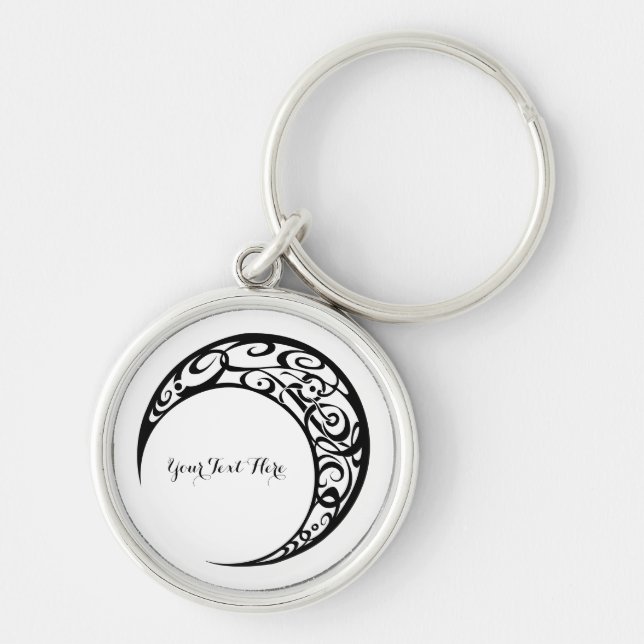 Llavero Símbolo tribal de luna personalizado (Frente)
