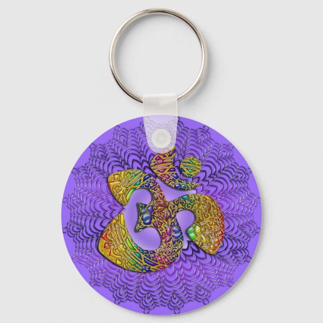 Llavero Símbolo Universal OM / AUM - Ornamento (Anverso)