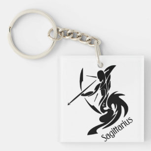 Llavero Símbolo y Rótulo sagitario zodiaco