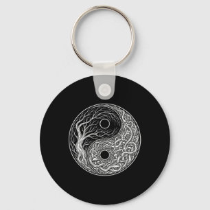 Llavero Símbolo Yin Yang Árbol de la Vida, Tai Chi, Qigong