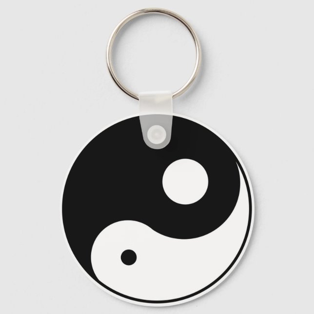Llavero símbolo yin yang no equilibrado (Anverso)