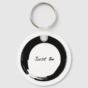 Llavero Símbolo zen con "Just Be"