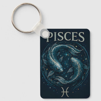 Llavero Símbolo zodiacal astrológico celestial de Piscis p