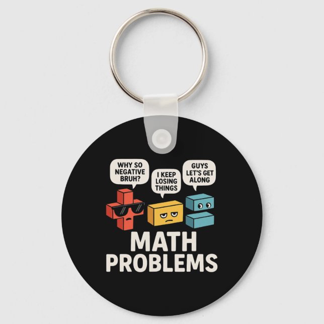 Llavero Símbolos de problemas de matemáticas profesor dive (Anverso)
