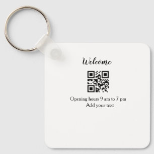 Llavero Simple apertura de bienvenida código de barras QR