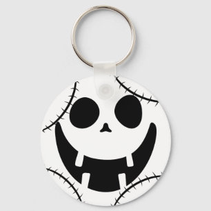 Llavero Simple cara de calabaza de halloween jack-o-lanter