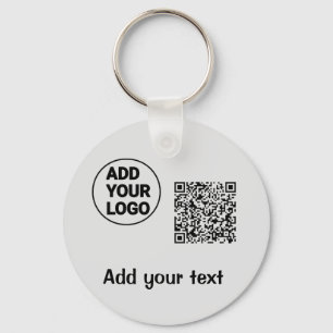 Llavero Simple código qr minimal agregar logo escanear nom