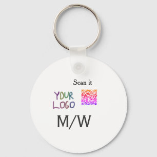 Llavero Simple código qr minimalista agregar logo escanear