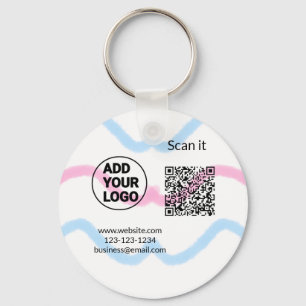 Llavero Simple código qr minimalista agregar logo escanear