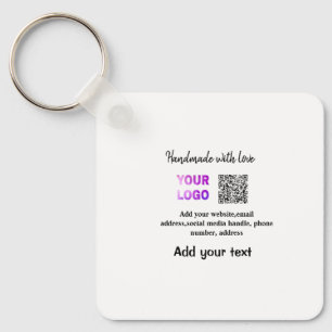 Llavero Simple código qr minimalista agregar logo escanear