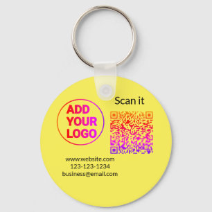 Llavero Simple código qr minimalista agregar logo escanear