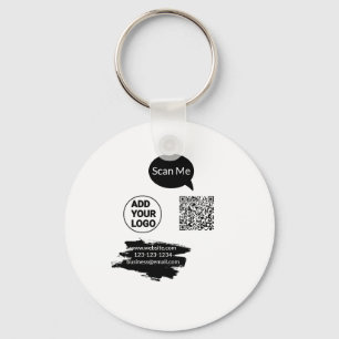 Llavero Simple código qr minimalista agregar logo escanear