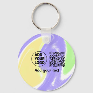 Llavero Simple código qr minimalista agregar logotipo esca