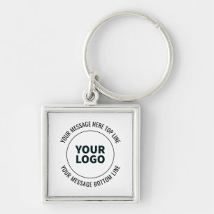Llavero Simple de reemplazar con su logotipo o imagen 