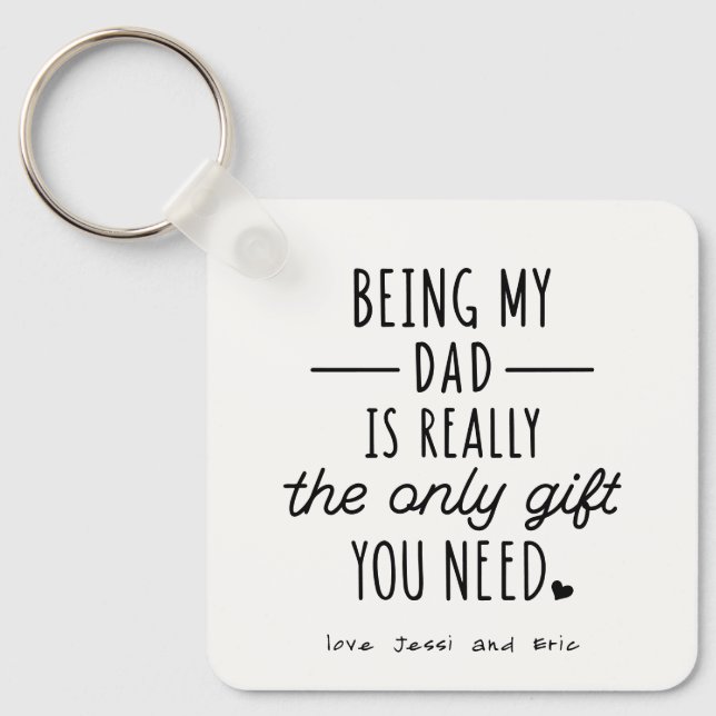 Llavero Simple Día de Padres Graciosos Siendo El Regalo De (Anverso)