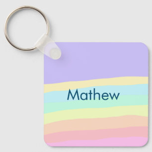 Llavero simple letra inicial monograma añada su nombre