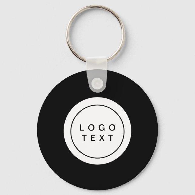 Llavero Simple Logo QR Code Business Promotional Keychain (Anverso)