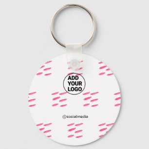 Llavero simple minimal agrega tu logo/diseño acuarela    