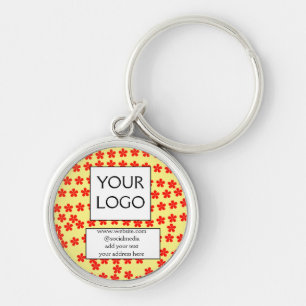 Llavero simple minimal agregue su logo/diseño aquí negocio