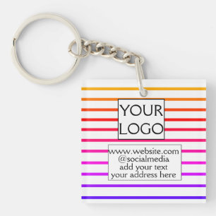 Llavero simple minimal agregue su logo/diseño aquí negocio