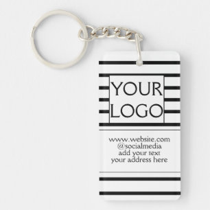 Llavero simple minimal agregue su logo/diseño aquí negocio