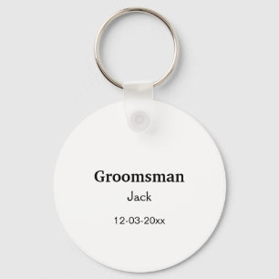 Llavero SIMPLE MINIMAL añada tu nombre personalizado groom