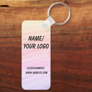 Llavero simple mínimo añadir el nombre de logotipo waterco