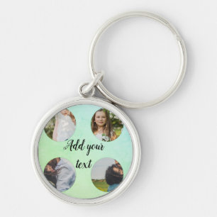 Llavero simple mínimo añadir el texto del collage de fotos