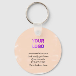 Llavero simple mínimo añadir su logotipo/diseño aquí texto