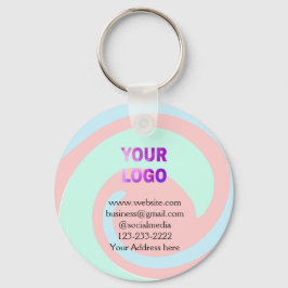 Llavero simple mínimo añadir su logotipo/diseño aquí texto