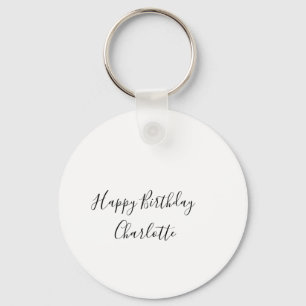 LLAVERO SIMPLE MÍNIMO.NOMBRE DE BEBÉ FELIZ CUMPLEAÑOS 