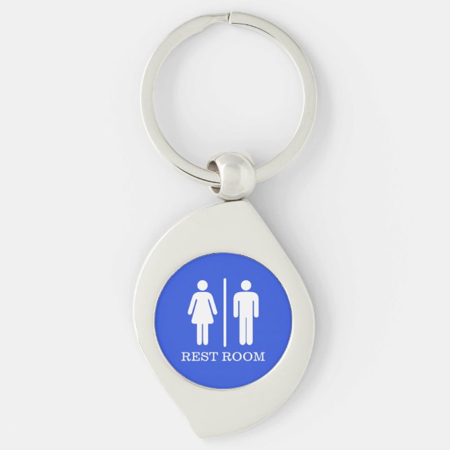 Llavero Simple Restroom Keys for hospitality or office (Anverso)