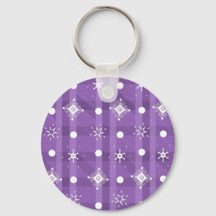 Llavero Simple Snowflakes Purple Plastum