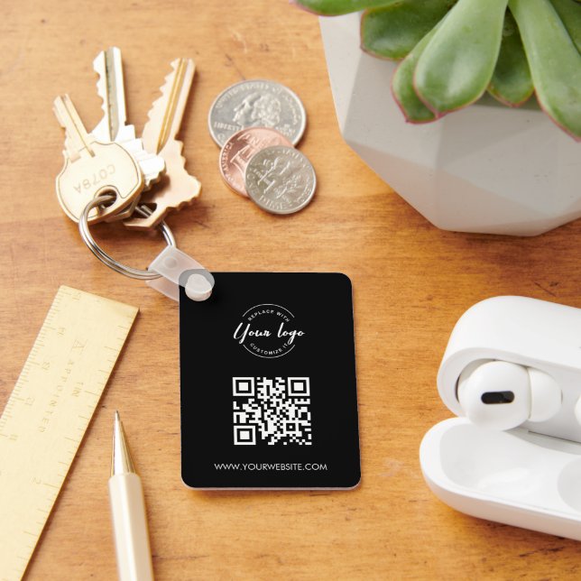 Llavero Simple Su logotipo y el código QR se incluyen aquí (Escritorio )