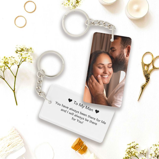 Llavero Simple To My Man Script and Photo Double Sided (Subido por el creador)