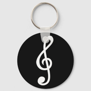 Llavero Simple Treble Clef Musical Notes Symbol Minimalist