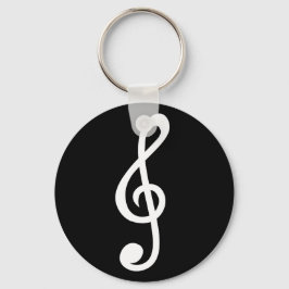 Llavero Simple Treble Clef Notas Musicales Símbolo Minimal