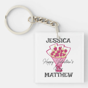 Llavero simple y elegante San Valentín lindo, dulce para p