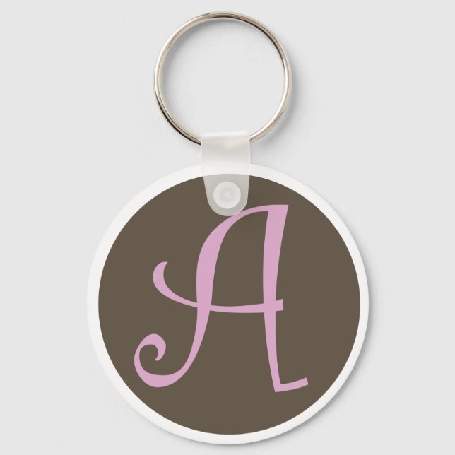 Llavero Simplemente Brown & Pink Keychain "A" (Anverso)