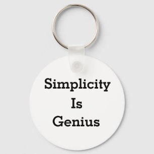 Llavero Simplicity is genius keychain